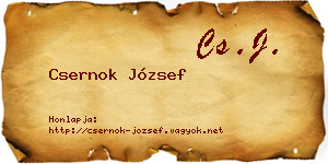 Csernok József névjegykártya