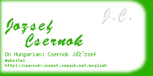 jozsef csernok business card